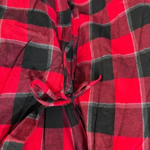 Stars Above Red and Black Plaid Robe- size XS/S thumbnail 4