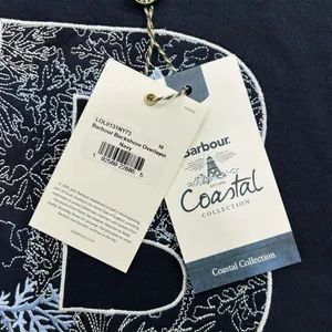 Barbour Backshore Overlayer Sweater Womens US 6 Navy Side‎ Zip Crewneck Coastal thumbnail 5