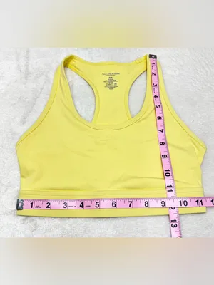 All Access by Bandier Yellow Racerback Sports Bra Size Small thumbnail 4