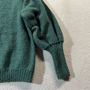 Altar’d State Dark Forest Green Balloon Sleeve Sweater Size Small EUC thumbnail 2
