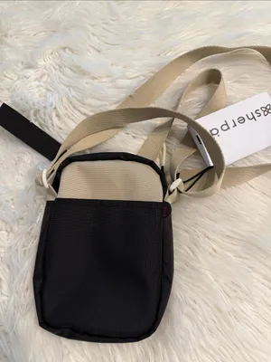 Sherpani Beige and Black Compact Crossbody Pouch brand new thumbnail 3
