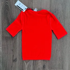 CALIA Seamless Crop Tee Elbow Sleeve Red XS Ribbed Sporty NEW thumbnail 5
