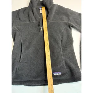 Patagonia Synchilla Fleece Pullover Jacket‎ Womens XS Black Quarter Zip thumbnail 3
