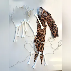 Karnival Costume Leopard Print Cavewoman Bam Bam Costume Size M thumbnail 6