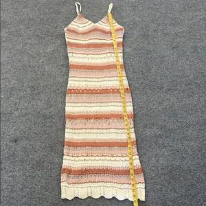 Boho Knit Midi Dress /Fall‎ Crochet Style Perfect for Thanksgiving Gatherings 🍂 thumbnail 9