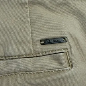 LL Bean Favorite Fit Chino Pants Tan Khaki Straight Leg 12 Reg‎ Preppy Academia thumbnail 3