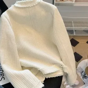 Women's Woven Jacket in Winter White sz lg NWT thumbnail 2