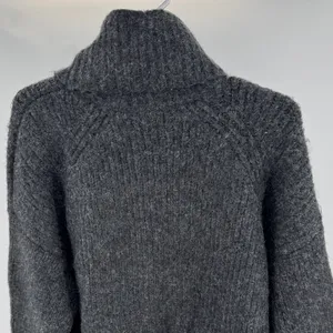 Sundance Charcoal Gray Cowl Neck Sweater wool blend oversized M fuzzy winter thumbnail 3