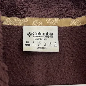 Columbia Large Brown Teddy Fleece Long Sleeve Full Zip Jacket thumbnail 5
