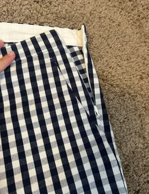 Navy and White J Crew Checkered Tailored Slacks thumbnail 5