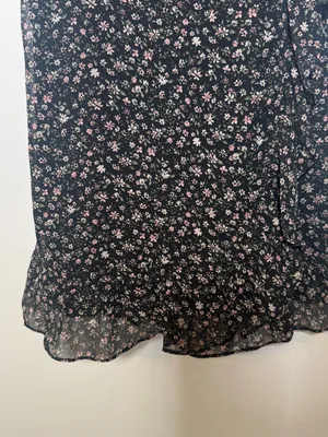 Hollister Black Floral Slip Dress with Pink and Cream Blossoms Small NWT thumbnail 4