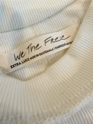 FREE PEOPLE WE THE FREE Kate Tank in Ivory Cream Seamless Tee Exposed Seams XL thumbnail 5