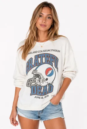 Junk Food Clothing Grateful Dead Oakland Coliseum 1974 Sweatshirt Oversized thumbnail 1