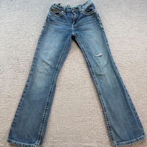 Ariat B4 Relaxed Girls Medium Wash Bootcut Jeans Size 14 Adjustable Waist thumbnail 1