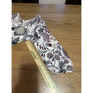LOFT Outlet Women Size Medium Blouse Paisley Print Tie Bottom Polyester City‎ thumbnail 8