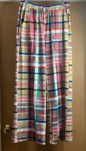 Unknown Pull On Plaid Pants W/ Pockets in Multicolor Size-Large Eclectic Preppy thumbnail 1