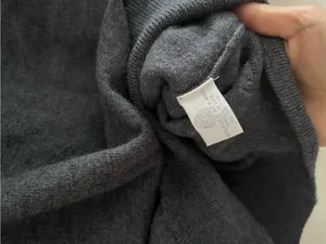 Vintage Gray Wool Turtleneck Knit Sweater Small Quiet Luxury Minimalist Capsule thumbnail 5