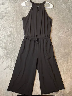 Athleta Black Sol Wide Leg‎ Romper Jumpsuit Size 2 thumbnail 1