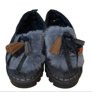 Shang Faux Fur Tassel Platform Loafers‎ Women's 7.5 thumbnail 2