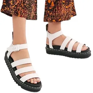 Dr. Martens Blaire White Strappy Gladiator Platform Sandals Size 10 thumbnail 1