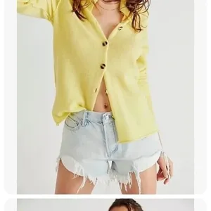 new Free People Sz XS Paloma 100% Cashmere Cardi Button Front Cardigan Sweater thumbnail 3