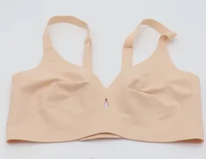 Unbranded Bra Womens M Seamless Wireless Beige Keyhole V-Neck Excellent thumbnail 1