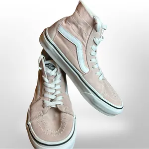 Pink & White Vans High-Top Sneakers – Women’s 6.5/ Men’s 5 thumbnail 4