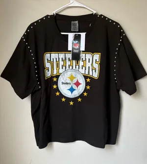Gameday Couture Steelers Stud Shoulder Tee 2XL NWT thumbnail 1