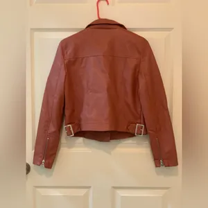 Love Tree Women's Rust Brown Faux Leather Jacket. Size-Large thumbnail 4