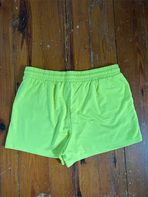 Rae Dunn Neon Lime Elastic Waist‎ Athletic Shorts XL thumbnail 3