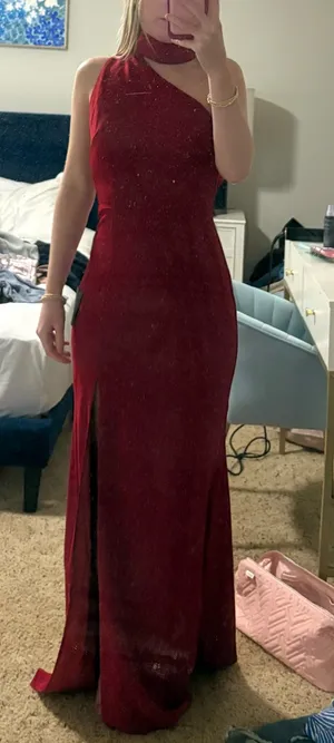 Lulus Keep It Interesting Red Asymmetrical Halter Dress thumbnail 4