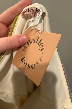 Bailey Rose Striped Crochet Halter Mini Dress thumbnail 5