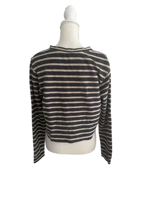 CLUB MONACO Striped Long Sleeve Top Size Small thumbnail 4