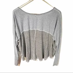 Free People Medium Blue Cloud Nine Long Sleeve Flowy Loose‎ Fitting Tee thumbnail 6