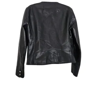 Mango MNG Faux Leather Biker Moto Jacket Womens Medium Black Zip thumbnail 8