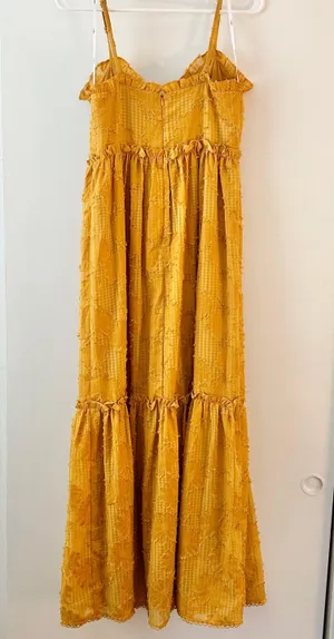 Yellow Tiered Floral Maxi Dress thumbnail 6