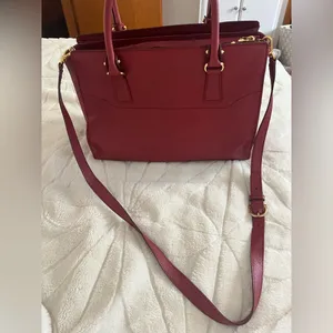 Salvatore, Ferragamo burgundy leather hand bag thumbnail 4