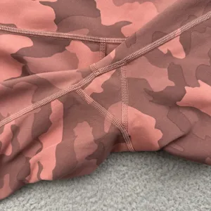 Lululemon Wunder Train High Rise Shorts 8" Pink Camo Biker Athletic Women's 6 thumbnail 3