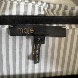 Maje Shirt Skirt Dress Gray And Black Plaid‎ Women’s Size 2/medium Office Classy thumbnail 5