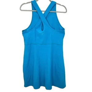 Beyond Yoga Blue Spacedye Criss Cross Back Active Dress with Shelf Bra‎ Size M thumbnail 2