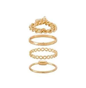 REVOLVE 8 Other Reasons Bling It On Ring Set Gold Womens Size OS thumbnail 3