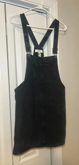 Overall Dress Forever 21 Denim Black thumbnail 1