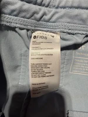 Figs Zamora Light Blue gray Drawstring Jogger scrub Pants small thumbnail 8