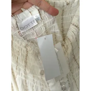 Dotti Rayon Swim Cover Up Skirt Size‎ Medium White Front Buttons NEW thumbnail 4