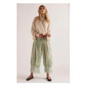 FREE PEOPLE Intimately Forever Young Velvet Bloomer Whimsy Burnout Pants Size XS thumbnail 2