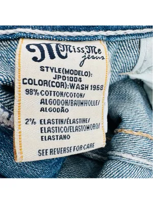 Miss Me Blue Distressed Sunny Boot Cut Jeans Size 29 Low Rise thumbnail 3