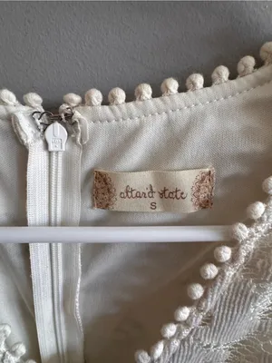 Altar'd‎ State Ivory Lace Fit & Flare Dress Boho Crochet Trim Size S thumbnail 2