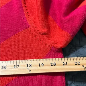 Liz Claiborne women’s size XL pullover pink orange chevron sweater long sleeve thumbnail 4