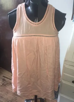 Tobi blush flowy layered sleeveless powder pink blouse thumbnail 1