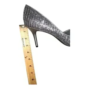 Nina‎ Fern-GM Silver Sparkle Heel Pumps, Size 9.5 thumbnail 9